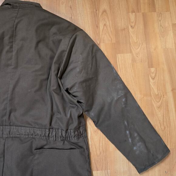 Vintage Zero Zone Insulated Coveralls Green Mens XL Workwear Bibs 90s - Picture 11 of 14